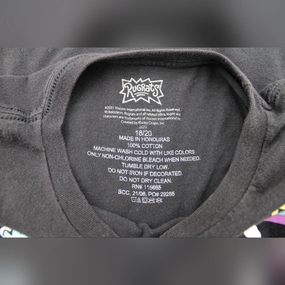 Unisex Black Rugrats Graphic Tee – Size 18/20 - Picture 4 of 6